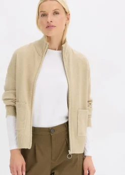 Damen bonprix Bekleidung·Umstandsmode|Strickmode|Strickjacke mit Reißverschluss