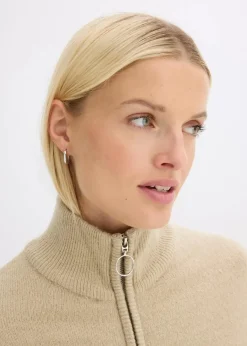 Damen bonprix Bekleidung·Umstandsmode|Strickmode|Strickjacke mit Reißverschluss
