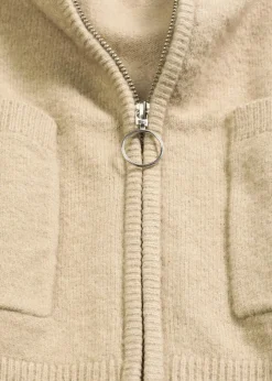 Damen bonprix Bekleidung·Umstandsmode|Strickmode|Strickjacke mit Reißverschluss