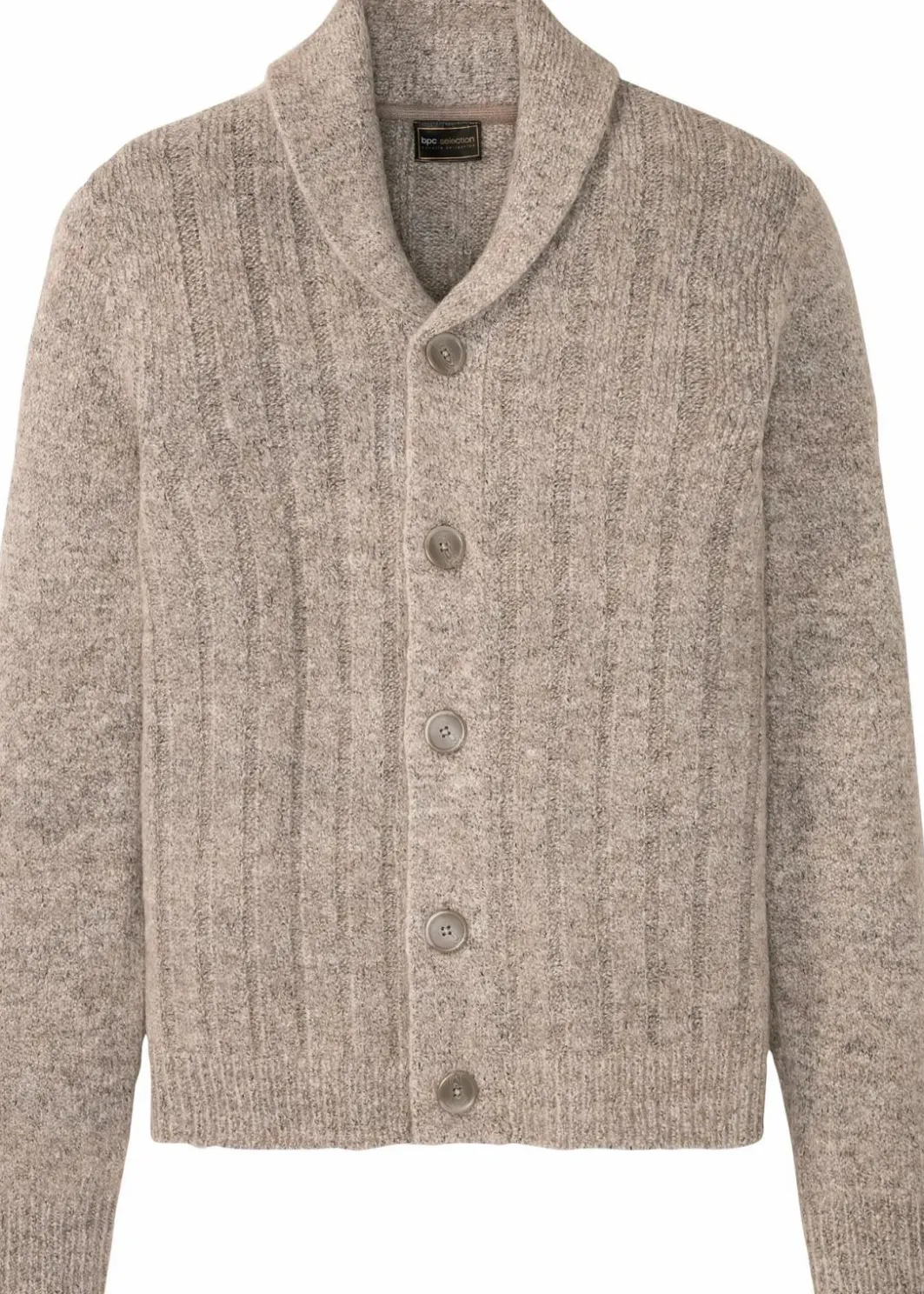 Herren bonprix Pullover & Strickjacken|Große Größen|Strickjacke mit Rippenmuster