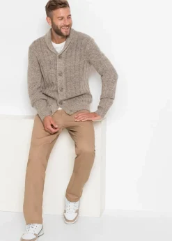 Herren bonprix Pullover & Strickjacken|Große Größen|Strickjacke mit Rippenmuster