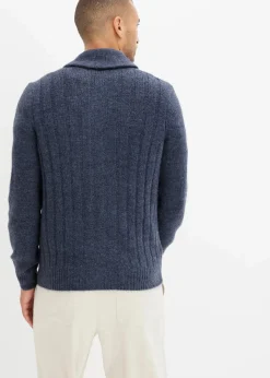 Herren bonprix Große Größen|Pullover & Strickjacken|Strickjacke mit Rippenmuster