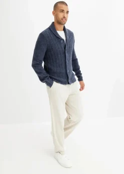 Herren bonprix Große Größen|Pullover & Strickjacken|Strickjacke mit Rippenmuster