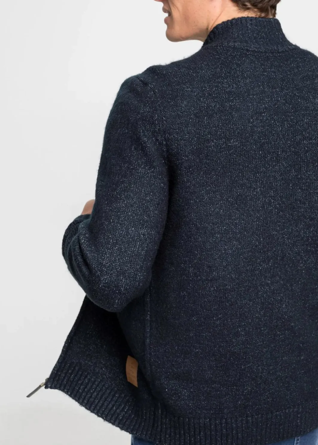 Herren bonprix Große Größen|Pullover & Strickjacken|Strickjacke mit Stehkragen