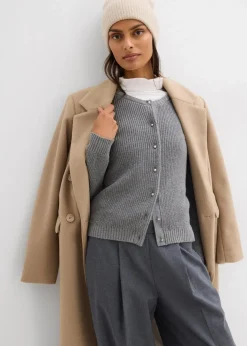 Sale Strickjacke mit Zierknöpfen aus Woll-Mix Damen Bekleidung·Umstandsmode|Strickmode