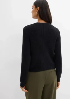 Hot Strickjacke mit Zierknöpfen aus Woll-Mix Damen Bekleidung·Umstandsmode|Strickmode