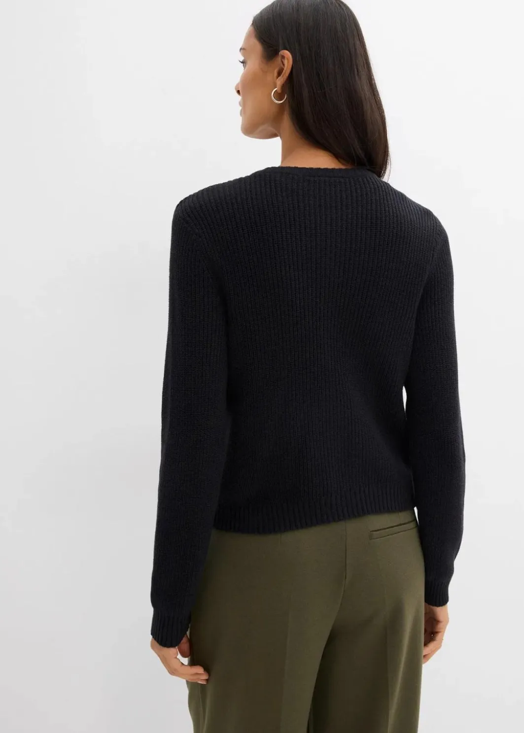 Hot Strickjacke mit Zierknöpfen aus Woll-Mix Damen Bekleidung·Umstandsmode|Strickmode