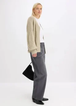 Damen bonprix Bekleidung·Umstandsmode|Bekleidung·Jeans|Strickjacke mit Zopfmuster