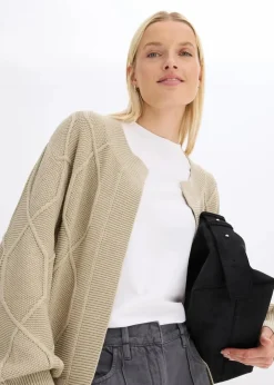 Damen bonprix Bekleidung·Umstandsmode|Bekleidung·Jeans|Strickjacke mit Zopfmuster