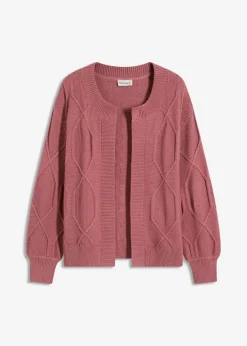 Discount Strickjacke mit Zopfmuster Damen Pullover & Strickjacken|Strickmode