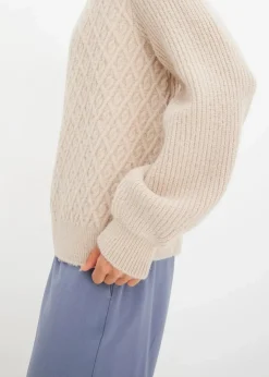 Damen bonprix Bekleidung·Umstandsmode|Bekleidung·Jeans|Strickjacke mit Zopmuster