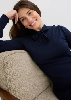 Discount Strickkleid aus fließendem Viskose-Mix Damen Bekleidung·Umstandsmode|Strickmode