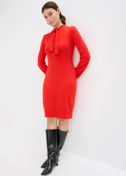 Damen bonprix Bekleidung·Umstandsmode|Strickmode|Strickkleid aus fließendem Viskose-Mix