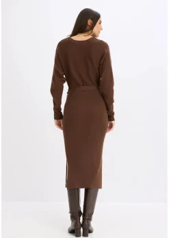 Damen bonprix Bekleidung·Umstandsmode|Bekleidung·Pullover & Strickjacken|Strickkleid aus fließendem Viskose-Mix