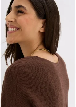 Damen bonprix Bekleidung·Umstandsmode|Bekleidung·Pullover & Strickjacken|Strickkleid aus fließendem Viskose-Mix
