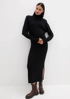 Sale Strickkleid aus Merinowolle Damen Kleider|Strickmode