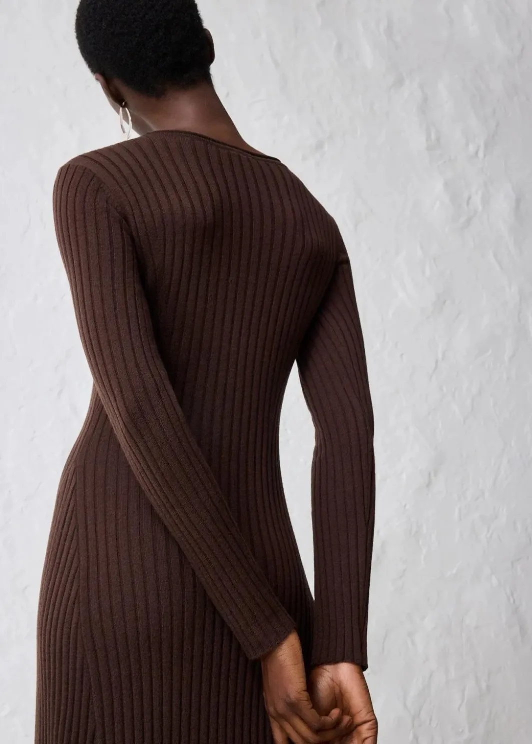 Damen bonprix Kleider|Strickmode|Strickkleid aus Merinowolle