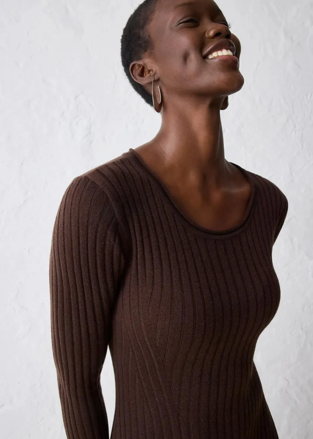 Damen bonprix Kleider|Strickmode|Strickkleid aus Merinowolle