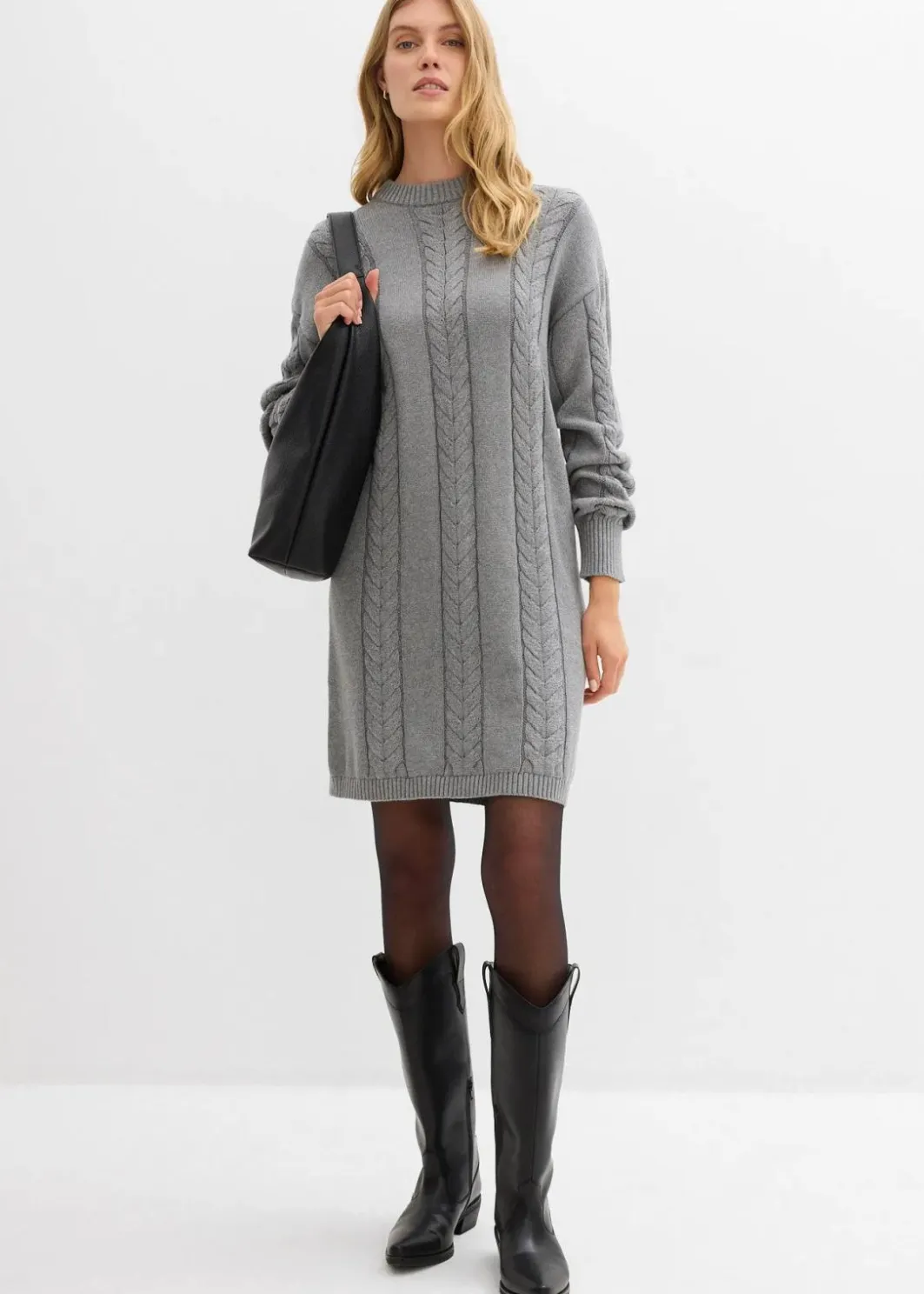 New Strickkleid aus reiner Baumwolle Damen Bekleidung·Umstandsmode|Strickmode