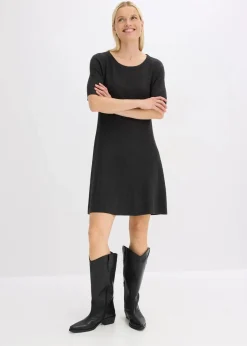 Damen bonprix Kleider|Strickmode|Strickkleid aus softem Viskose-Mix