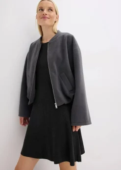 Damen bonprix Kleider|Strickmode|Strickkleid aus softem Viskose-Mix