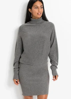 Damen bonprix Bekleidung·Pullover & Strickjacken|Kleider|Strickkleid aus Viskose-Mix