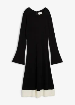 Sale Strickkleid aus Viskose-Mix mit Kontrastdetails Damen Bekleidung·Umstandsmode|Bekleidung·Pullover & Strickjacken