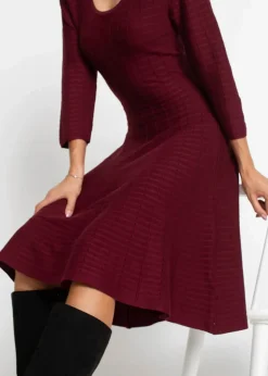 Damen bonprix Kleider|Bekleidung·Pullover & Strickjacken|Strickkleid aus weichem Viskose-Mix