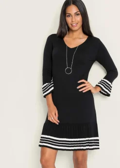 Hot Strickkleid aus weichem Viskose- Mix Damen Bekleidung·Umstandsmode|Bekleidung·Pullover & Strickjacken