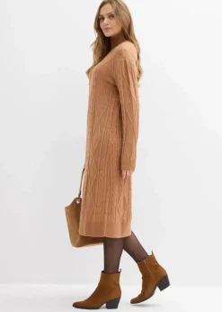 Damen bonprix Bekleidung·Umstandsmode|Bekleidung·Pullover & Strickjacken|Strickkleid aus Zopfstrick