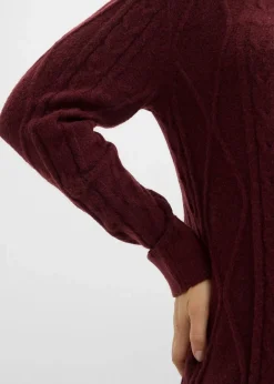 Best Strickkleid aus Zopfstrick Damen Kleider|Strickmode