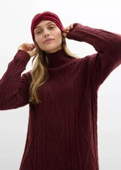 Best Strickkleid aus Zopfstrick Damen Kleider|Strickmode