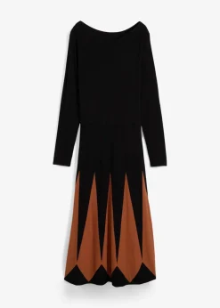 Damen bonprix Bekleidung·Umstandsmode|Strickmode|Strickkleid im Rautendesign