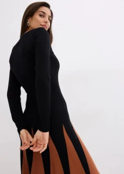 Damen bonprix Bekleidung·Umstandsmode|Strickmode|Strickkleid im Rautendesign