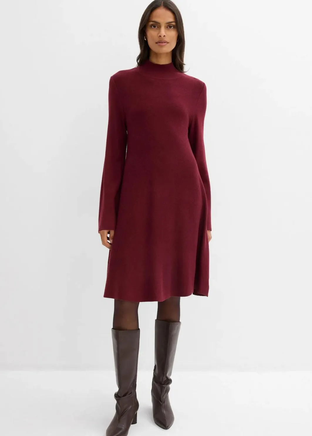 Discount Strickkleid in A-Linie aus Viskose-Mix Damen Bekleidung·Umstandsmode|Strickmode