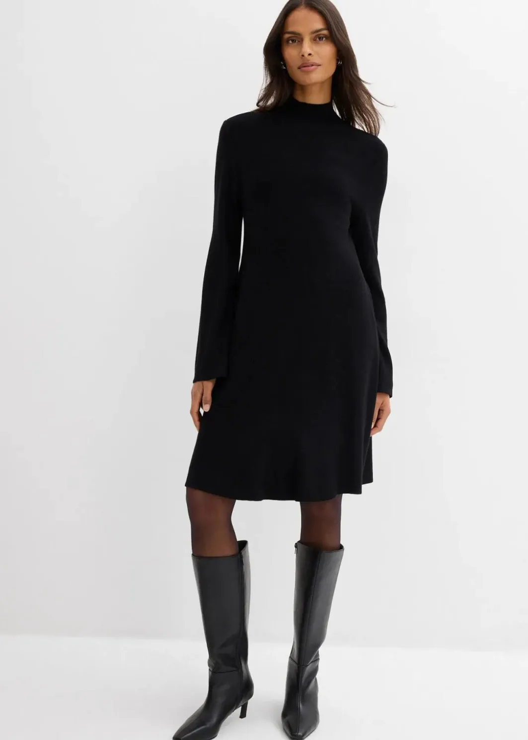 Discount Strickkleid in A-Linie aus Viskose-Mix Damen Bekleidung·Umstandsmode|Strickmode