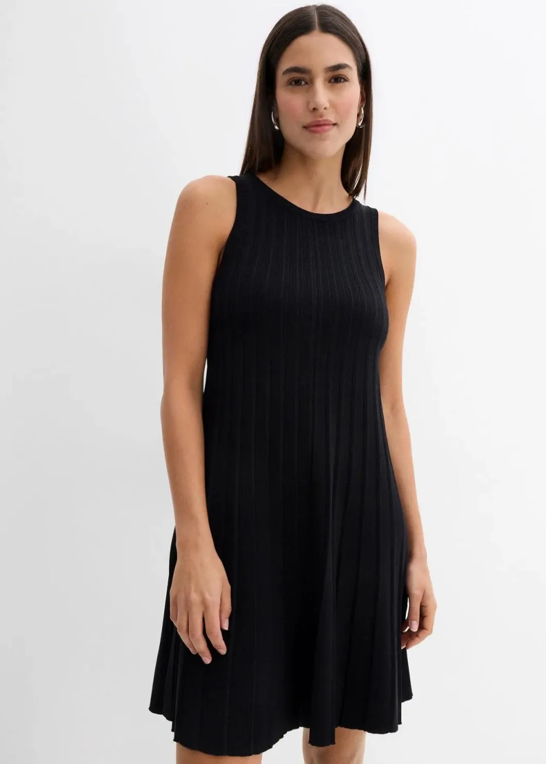 Sale Strickkleid in A-Linie aus Viskose-Mix Damen Kleider|Strickmode