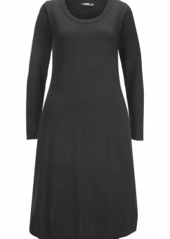 Damen bonprix Kleider|Basics|Strickkleid in ausgestellter Form