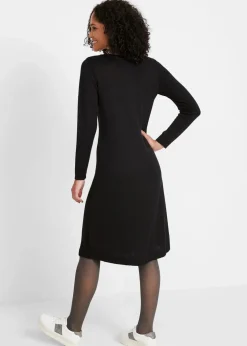 Damen bonprix Kleider|Basics|Strickkleid in ausgestellter Form