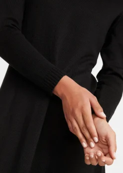 Damen bonprix Kleider|Basics|Strickkleid in ausgestellter Form