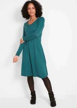 Discount Strickkleid in ausgestellter Form Damen Kleider|Basics