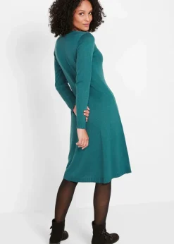 Discount Strickkleid in ausgestellter Form Damen Kleider|Basics