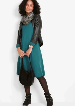 Discount Strickkleid in ausgestellter Form Damen Kleider|Basics