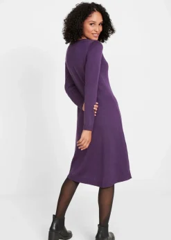 Hot Strickkleid in ausgestellter Form Damen Kleider|Basics