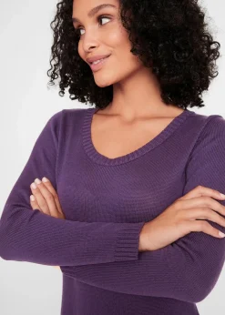 Hot Strickkleid in ausgestellter Form Damen Kleider|Basics