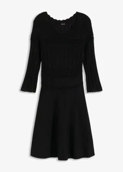 Damen bonprix Bekleidung·Umstandsmode|Strickmode|Strickkleid mit Ajourmuster