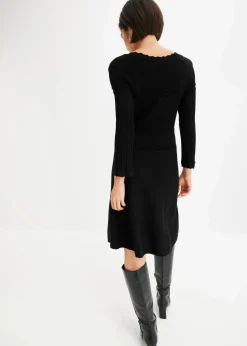 Damen bonprix Bekleidung·Umstandsmode|Strickmode|Strickkleid mit Ajourmuster