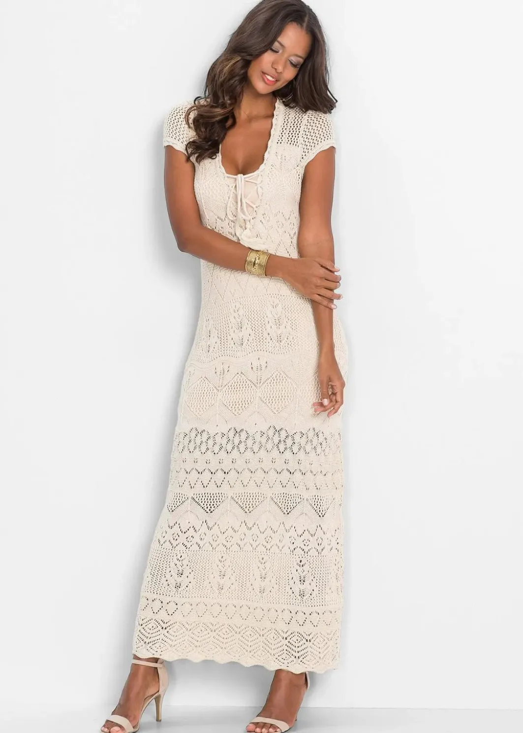 Hot Strickkleid mit Ajour-Muster Damen Bekleidung·Umstandsmode|Bekleidung·Pullover & Strickjacken