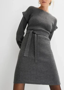 Hot Strickkleid mit Bindeband Damen Strickmode|Kleider