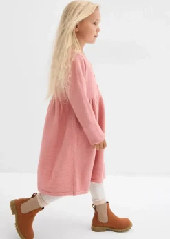 New Strickkleid mit dekorativer Knopfleiste Kinder Mädchen 2-8 Jahre·Kleider & Röcke